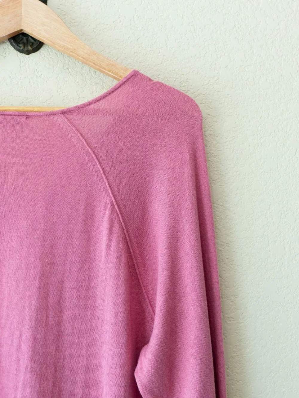 J Jill Cotton Silk Sweater XL Pink V Neck Lightweight Tunic Soft Relaxed Womens - Picture 10 of 12